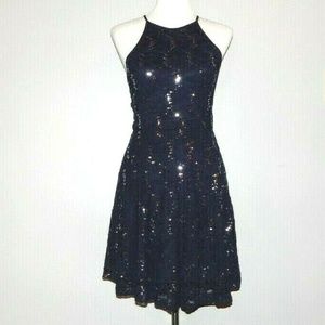 Honey & Rosie Halter Neck Sleeveless Formal Dress